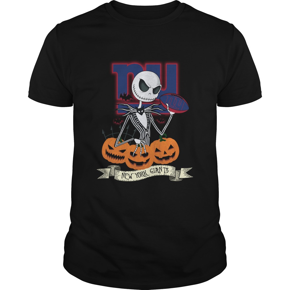 New York Giants Halloween "jack Skellington" T-Shirt